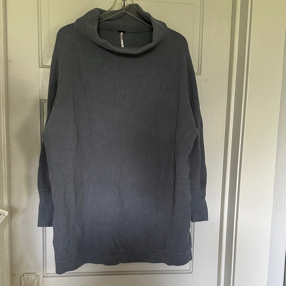 Free People Ottoman Sweater in blue grey